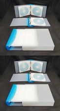 4 sets DVD CD KEEPER  – CD/DVD Wallet Ring Binder HOLDS 20 DISCS cd/dvd BLUE-x4