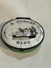 Bilston Battersea Antique Enamel Patch Box Georgian C1780