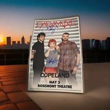 Paramore Signed 11x17 Concert Poster X3 5/3/2015 Writing The Future Tour. Hayley