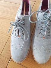 Super Dry Blue Suede Shoes.Brogue Style Leather Soles.size 6.