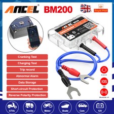 ANCEL BM200 Bluetooth 12V LCD Car Battery Tester Analyzer Cranking Charging Test