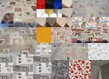 New Wipe Clean PVC Plastic Oil Vinyl Plain Printed Table cloths Party Occasions 