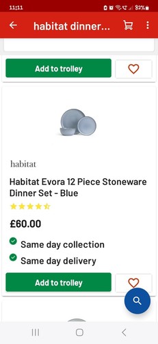 Habitat dinner set - habitat,