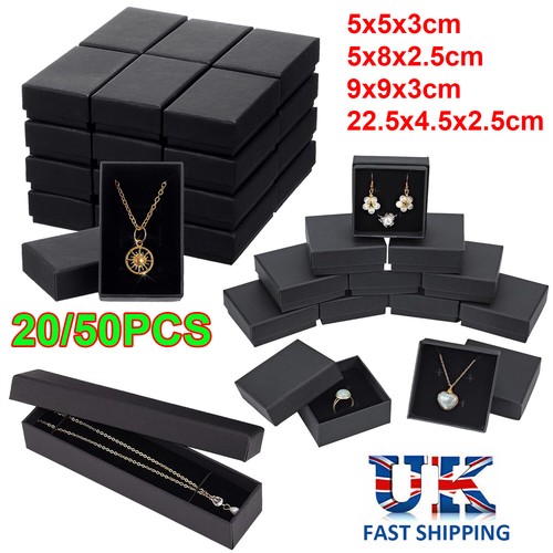 Cardboard jewellery box black - jewellery,