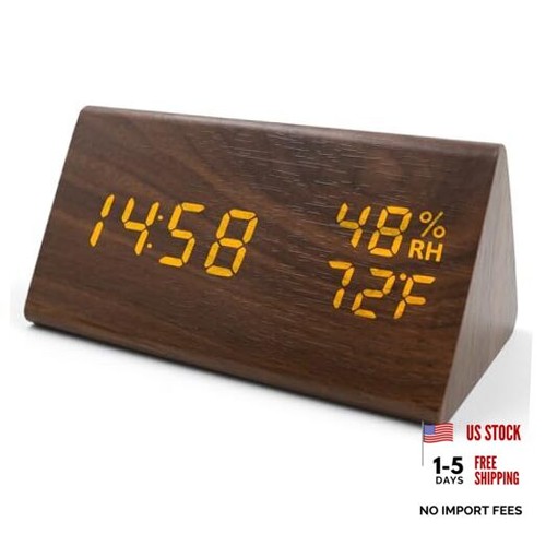 Wooden digital alarm clocks - alarm,