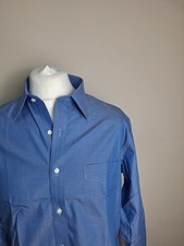 Brooks Brothers Shirt Blue Royal Oxford 16.5" - 34/35 Regular Fit Non Iron 