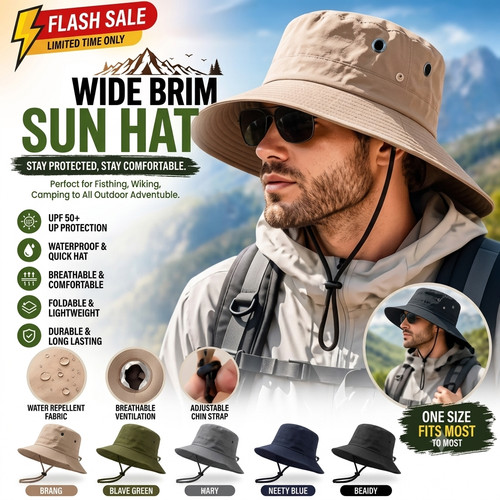 Men wide brim sun - wide,