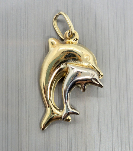 Vintage 9ct gold dolphin - 9ct,