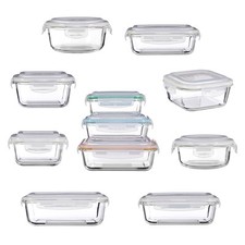 Lunch Box Food Container Freska Glass Borosilicate Airtight BPA-Free Plastic Lid