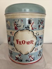 Very Rare Vintage / Retro Worcester Ware Tea Pickers Flour Tin