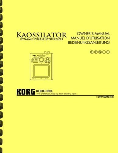 Korg kaossilator dynamic - korg,