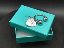 Tiffany & Co. Key Ring Return to New York Sterling Silver L 5cm x W 2.5cm in Box