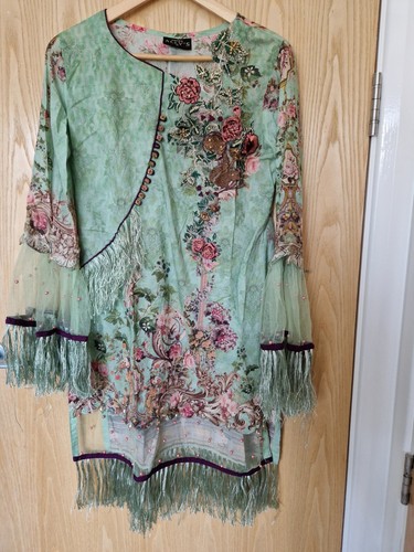 Green floral pakistani - floral, salwar