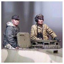Authentic 1/35 WWII Panzer Crew Set - Unassembled Resin Soldier Figures