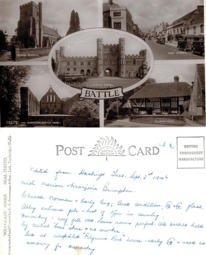 Vintage postcard battle - vintage,