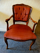 Antique - Red Reupholstered -