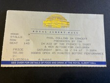 Phil Collins Ticket 1994 Albert Hall In Aid Of Princes Trust And NCH Action