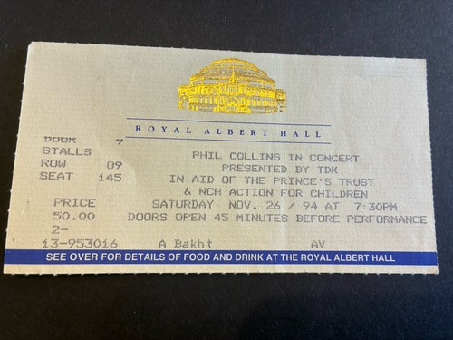 Phil collins ticket 1994 - phil,