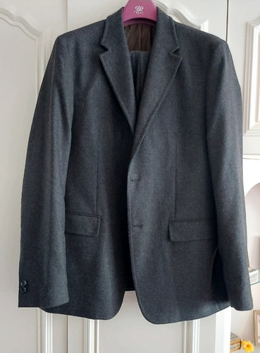 Mens dark grey suit - suit, zara