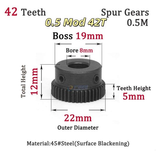 Spur gears steel pinion - pinion,