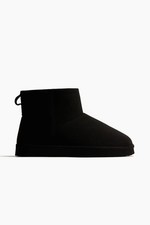 Warm lined boots - lined, black