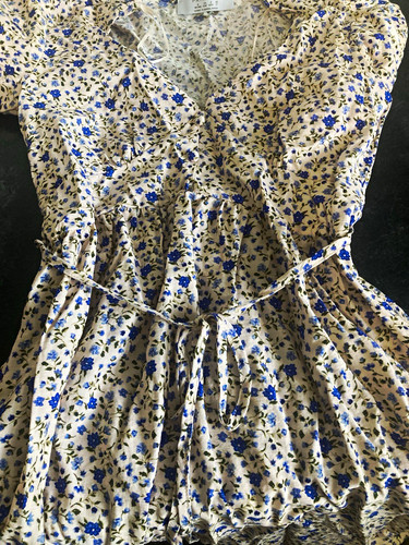 Primark white blue - primark, floral