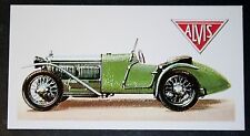 ALVIS 1928 Supercharged  Sports Car    Illustrated Card  EE17M