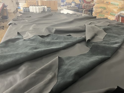 Leather cow hides - cow, black