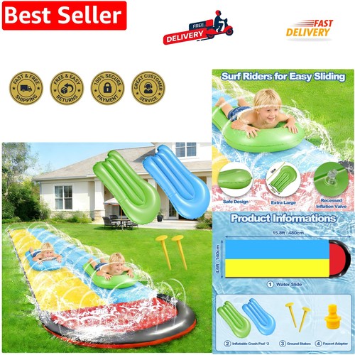 Lawn water slide - water,