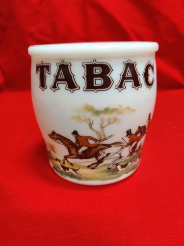 Vintage tabac jar depicting - vintage,