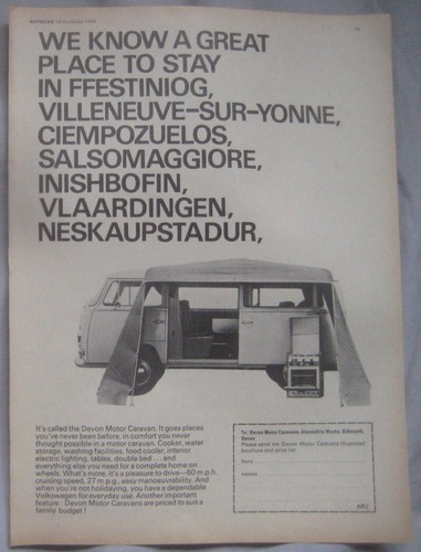1968 volkswagen devon camper - 1968,