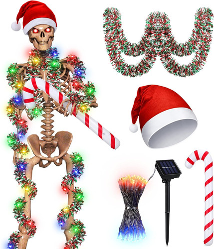 Christmas skeleton santa - christmas,