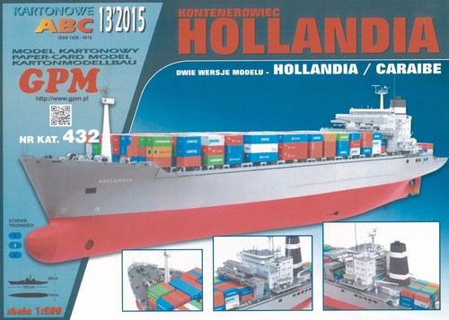 Hollandia container ship card - container,