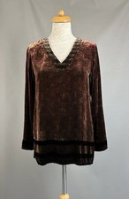 EAST Tunic Silk Velvet Top Size 10