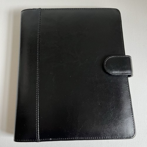 Black leather organiser - leather, a5