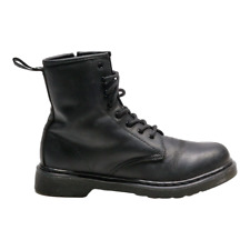 DR MARTENS Serena Mono Lace-Up Boots Black Leather 1460 Womens UK 4