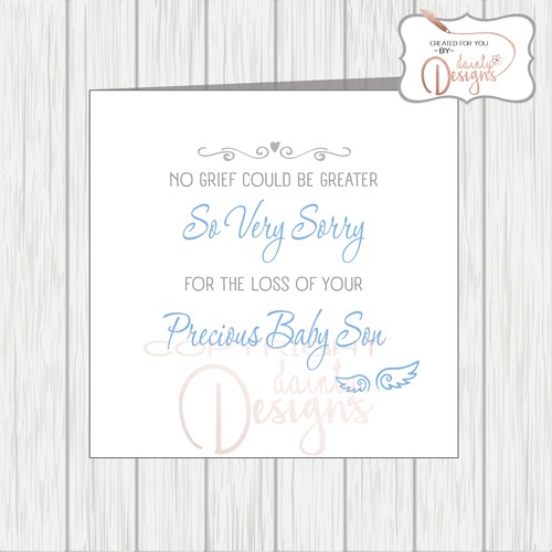 Sympathy card loss - sympathy, of