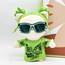 Hello Kitty Billie Eilish Green Sunglasses Fashion Boy Plush Doll Figure Stuffed