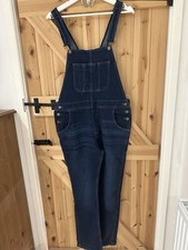 Fat Face Dungarees Size 14 Jumpsuit Overalls Bib Braces Blue Denim Lewes GUC