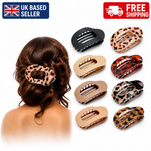 4pcs flat hair clips - 4pcs, thick