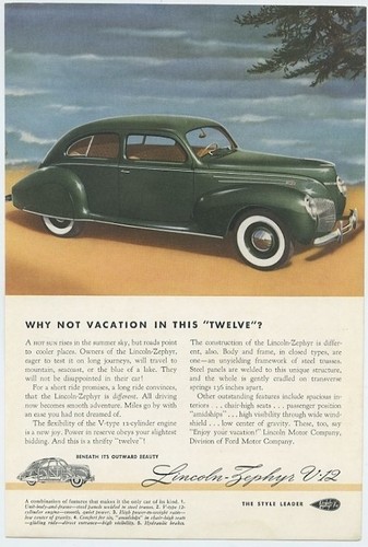 Lincoln zephyr v12 short - zephyr,