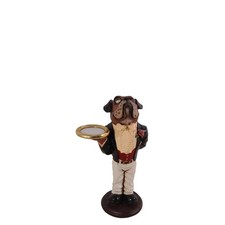 Small Bulldog Butler With Tray