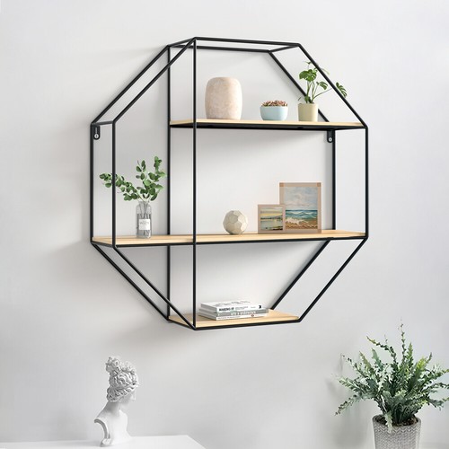 Octagon metal wood wall - metal,