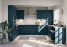 Blue painted solid wood - solid,