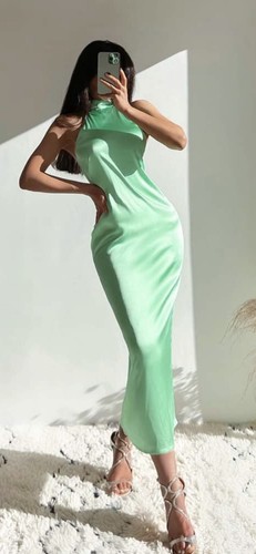 Zara glossy halter - glossy, neck