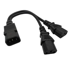 Splitter C14 to 2 x C13 Power Extension Cable|Male to Dual C13 Female Short Cord