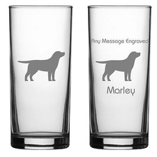 Labrador Retriever Personalised Highball Glass, Labrador Dog Gift For Dog Lover