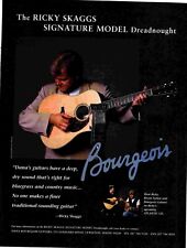 PPOT8  PICTURE/ADVERT 11X8 RICKY SKAGGS DREADNOUGHT - GUILD GUITARS