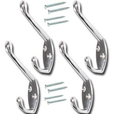 Chrome hat coat hooks - &,