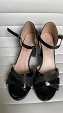 TULIPANO MONOC. WOMANS SHOES BLOCK HEEL BLACK SIZE 38